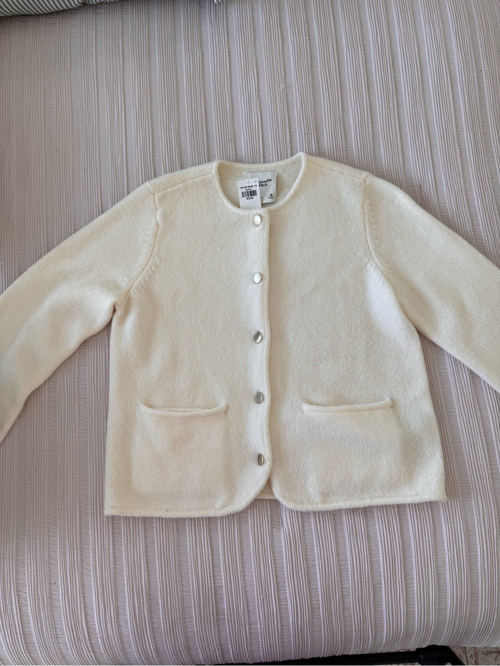 Abercrombie Cream Button Cardigan